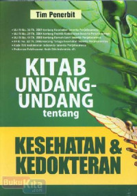 Kitab undang-undang tentang kesehatan & kedokteran